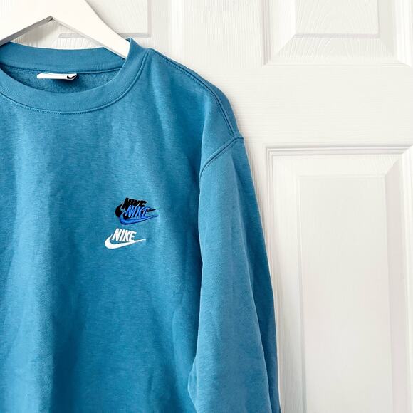 Nike NSW Sport Essentials+ Crewneck Dutch Blue Sweatshirt DM8886-469 Large - Picture 4 of 13